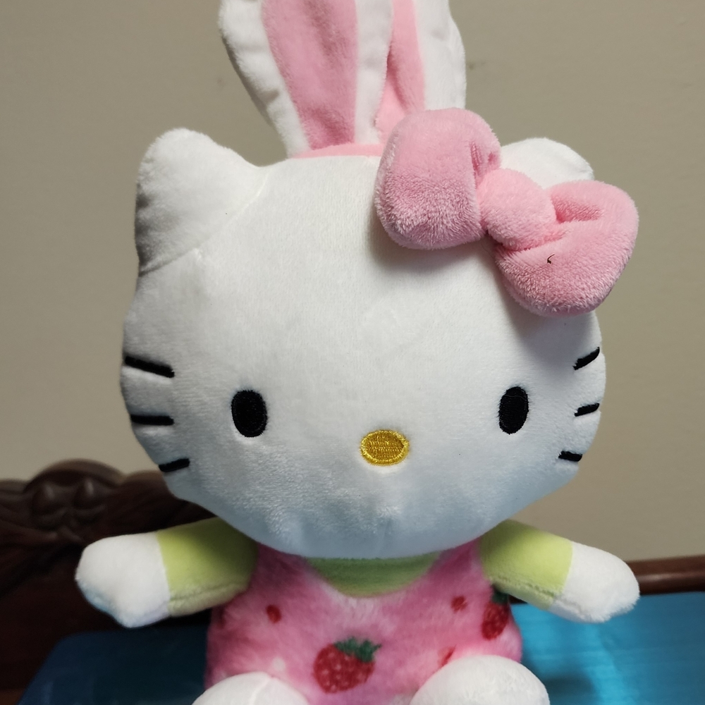 Hello Kitty Plush Toy with Pink Bow
